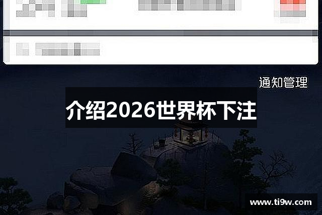 介绍2026世界杯下注